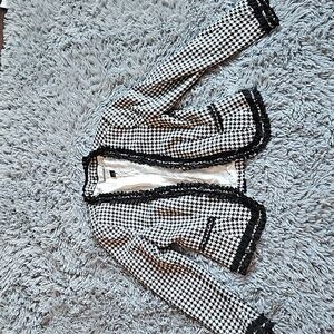 White House Black Market Houndstooth Blazer